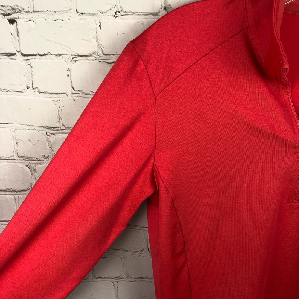 Salomon Red Zip Up Sweater with High Collar - Picture 5 of 9